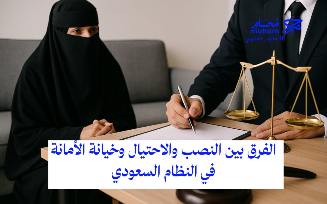 الفرق بين النصب والاحتيال وخيانة الأمانة في النظام السعودي