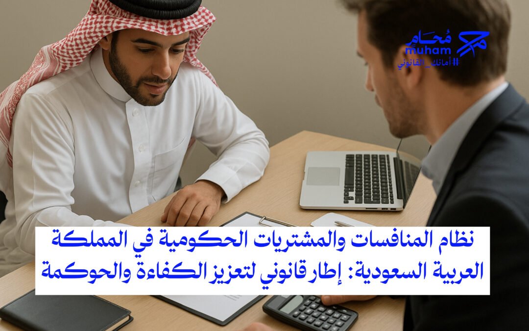 نظام المنافسات والمشتريات الحكومية في المملكة العربية السعودية: إطار قانوني لتعزيز الكفاءة والحوكمة