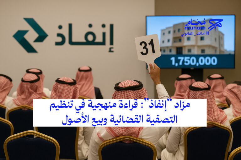 مزاد “إنفاذ”: قراءة منهجية في تنظيم التصفية القضائية وبيع الأصول