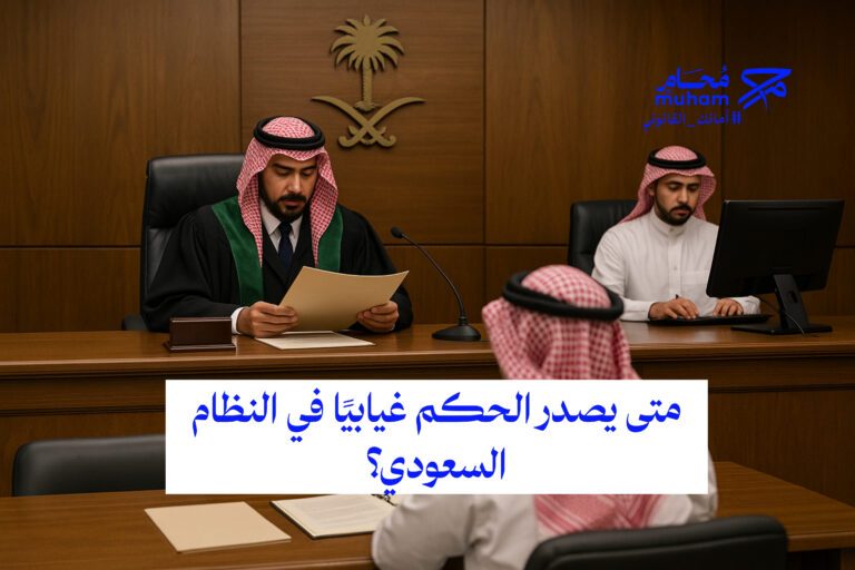 متى يصدر الحكم غيابيًا في النظام السعودي؟