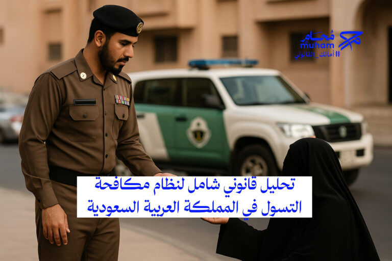 تحليل قانوني شامل لنظام مكافحة التسول في المملكة العربية السعودية